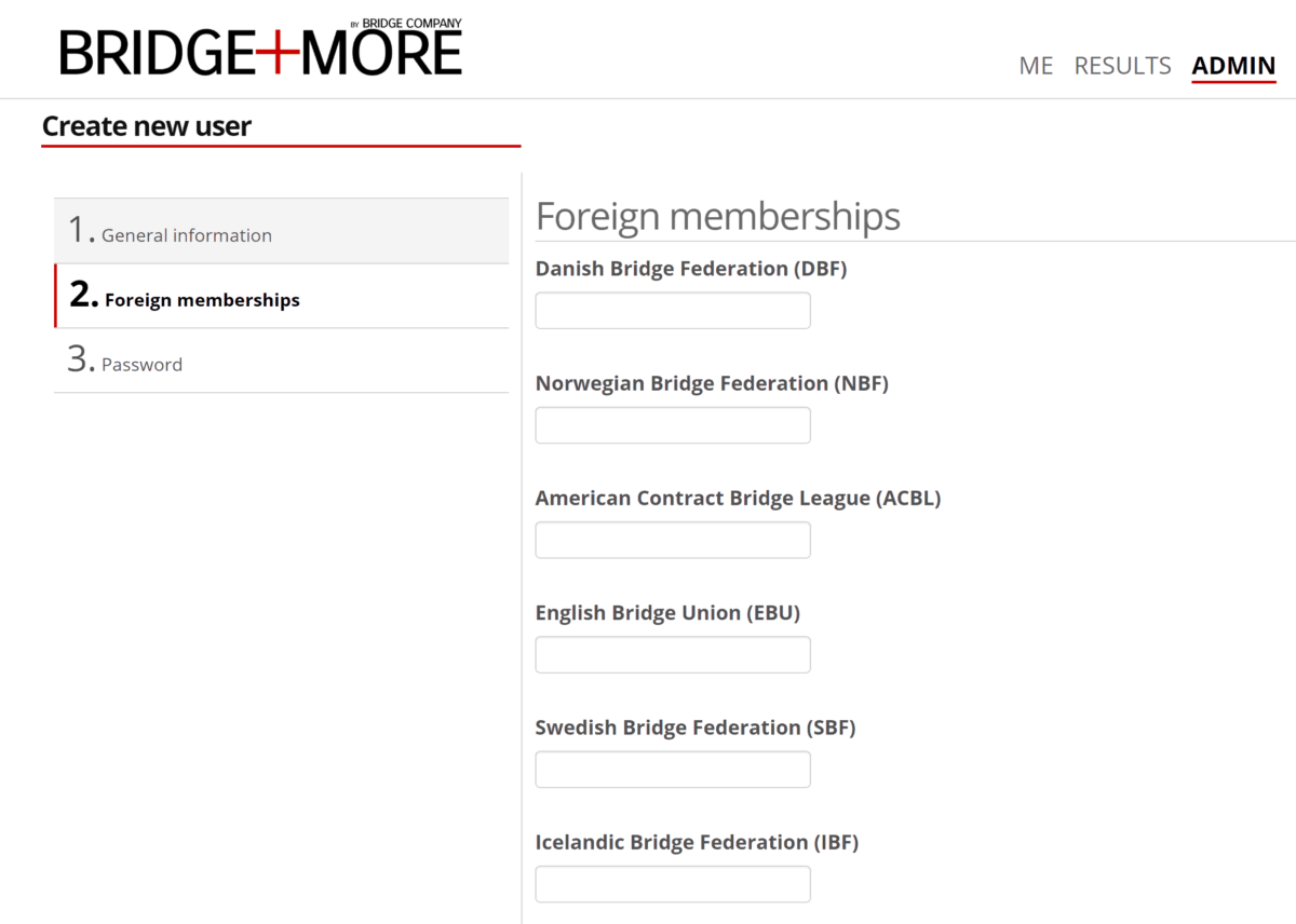 Bridge Club player database